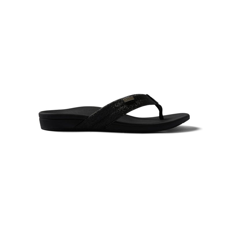 Reef Ortho Spring Womens Flip Flop, Arch Support and Soft Cushion Footbed, Black/Black Glitter, 6 - Image 5